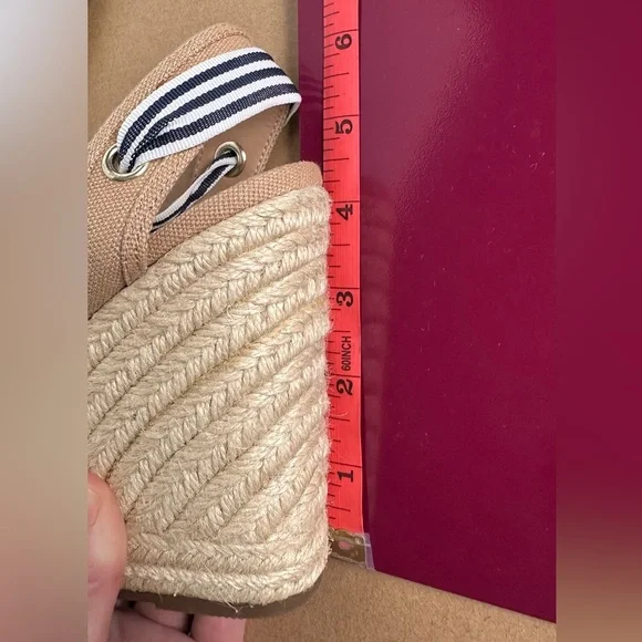 Express Women's Espadrille Wedge Platform Sandals Ribbon ankle Lace up sz:6 - Picture 13 of 13